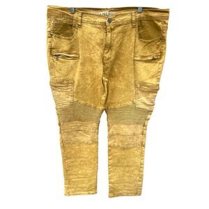 Imperious Men’s Slim Straight Stacked Jeans Sz 40/30 Gold